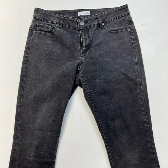 Ann Taylor Loft Womens Curvy Slim Skinny Jeans Gray Stretch Charcoal Wash 29/8 - Picture 2 of 11
